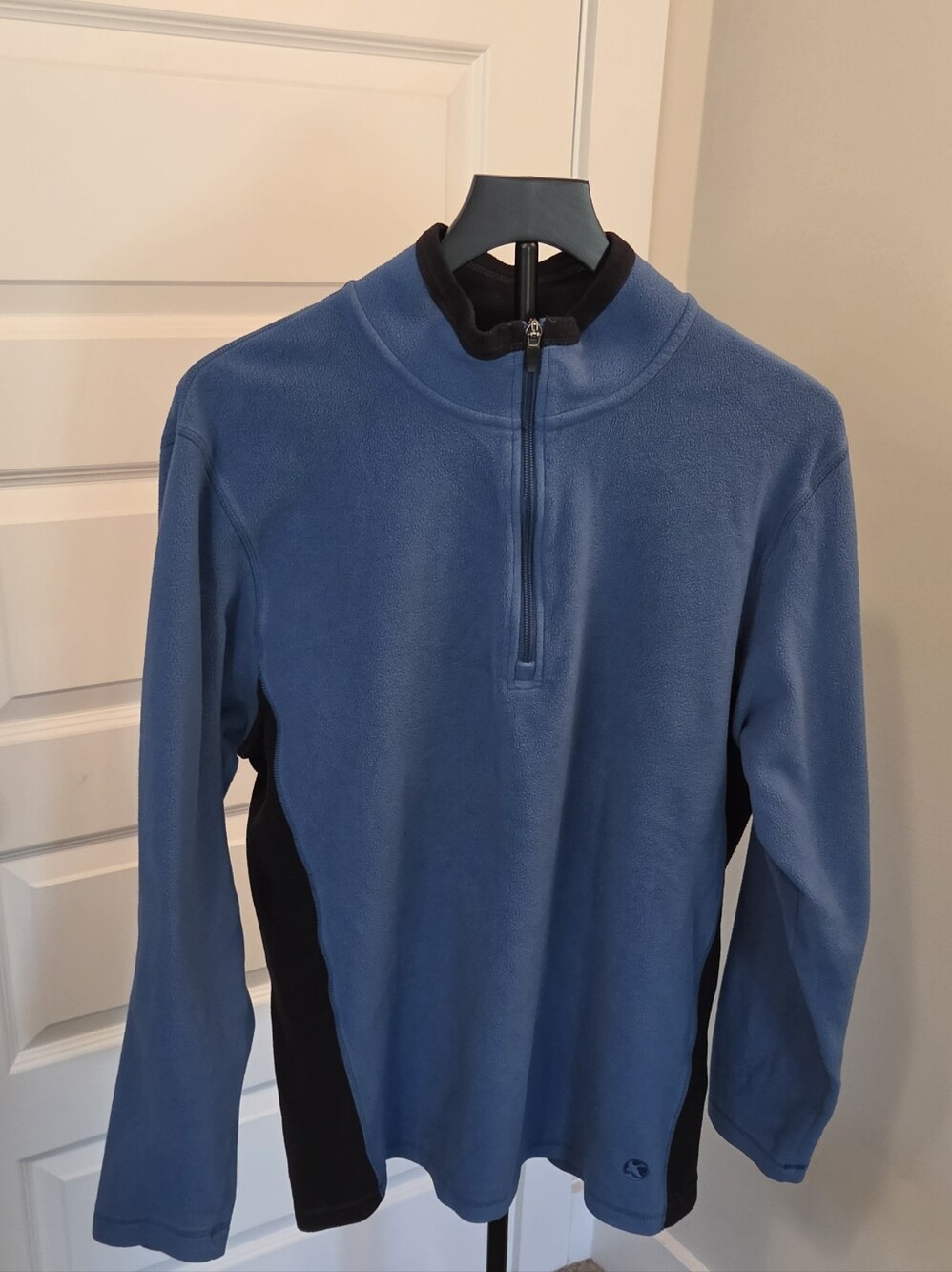 Gander Mountain Men's Blue and Black Half-Zip Pullover Fleece Jacket XL
